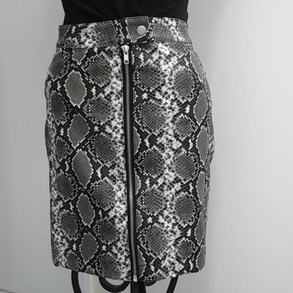 Snake print skirt